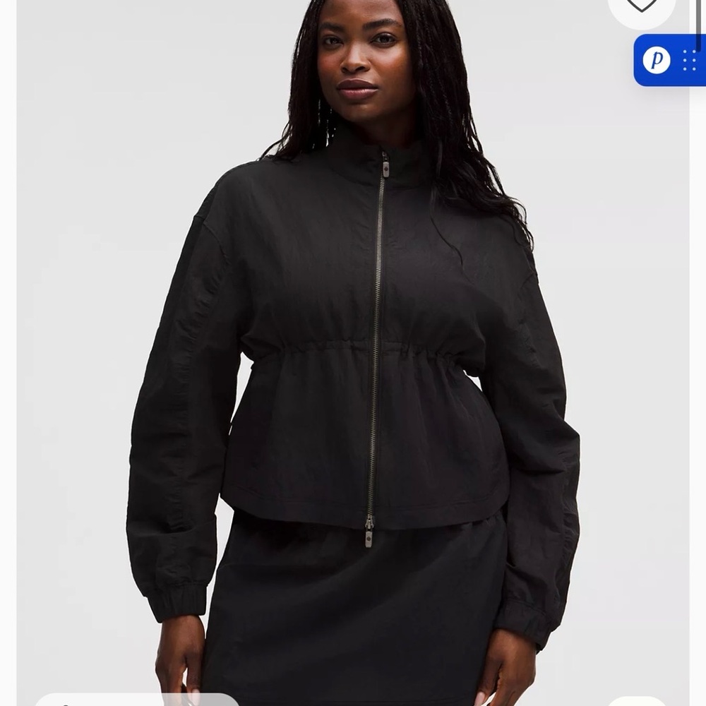 Lululemon Black Women's Lightweight nylon Zip-Up Jacket